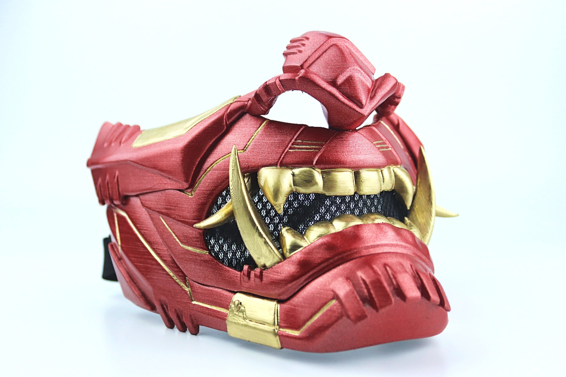 RIPEN Oni Dome2 オニドーム Oni Cyber Samurai Mask - Metallic Red - Etsy