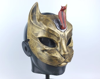 Ägyptische Katzen Maske mit Uraeus