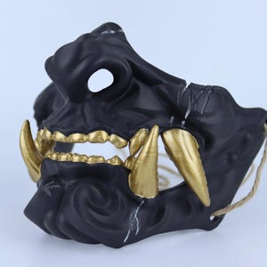 Masker Warrior Oni Samurai - zwart