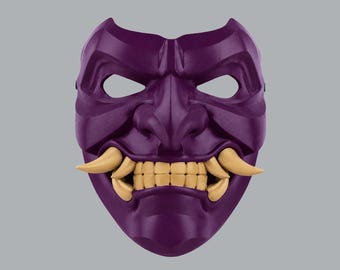 Kabuto Samurai Mask With Fangs - Galaxy / Sand