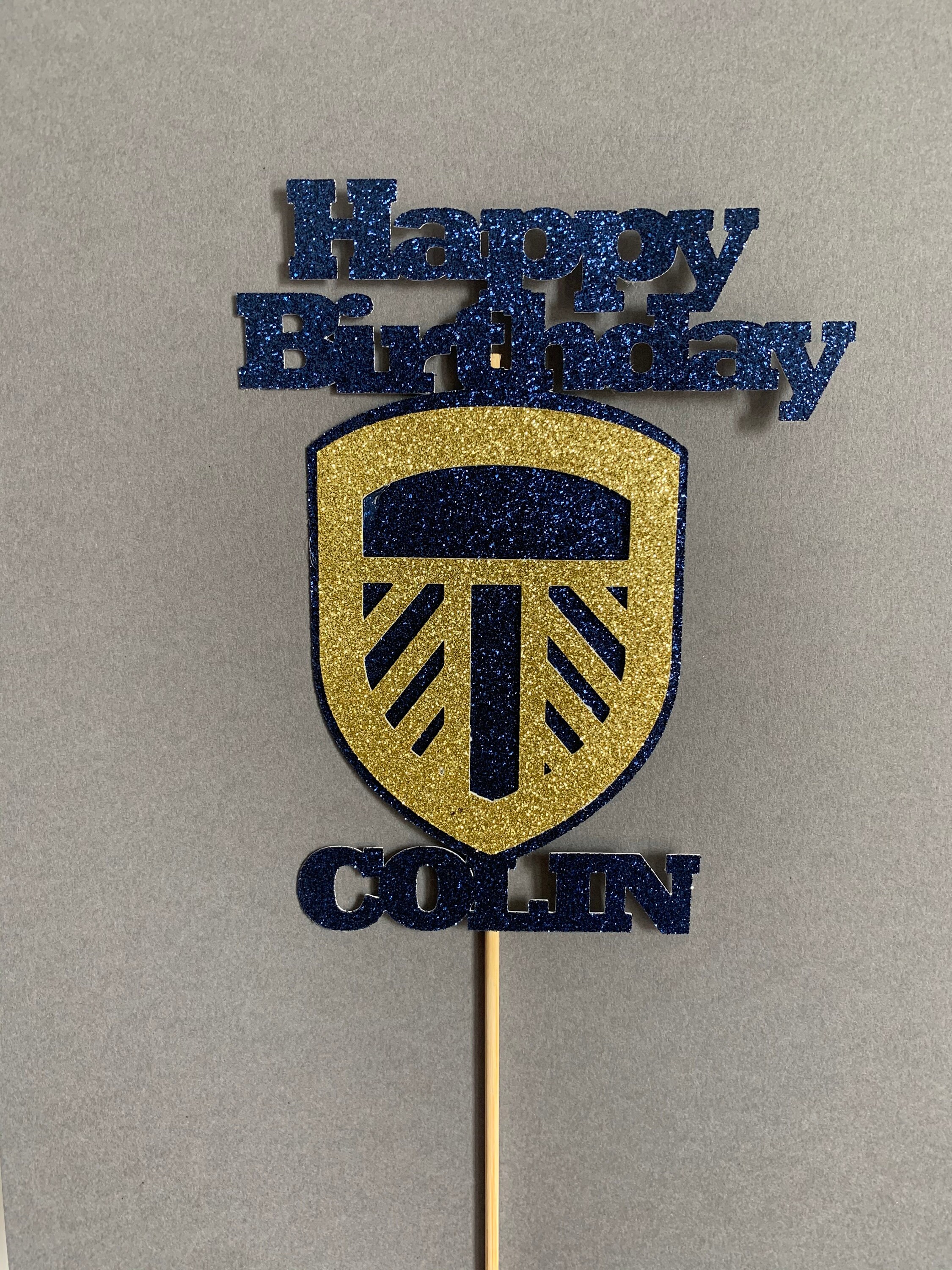 Custom Made Personalised Leeds United Glitter Cake Topper Etsy