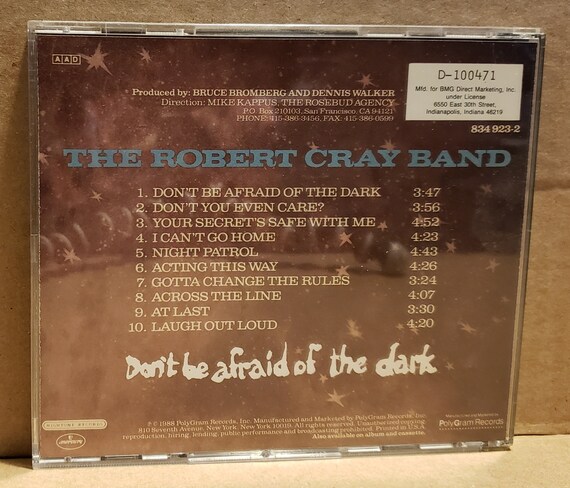 The Robert Cray Band Don T Be Afraid Of The Dark Cd Etsy