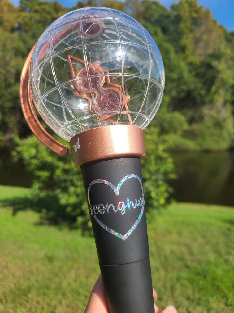 Holographic Ateez Lightiny Heart Vinyl Decals Ateez | Etsy