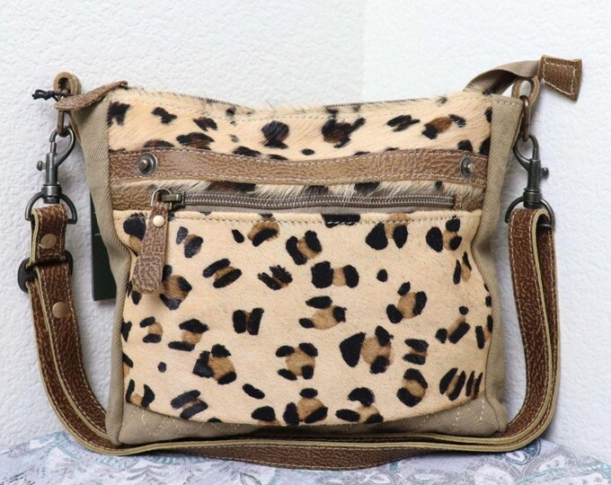 Myra Bag Crossbody Bag Cheetah Print Bag Hairon Purse Handbag for Women