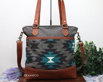 Myra Aztec Tote Crossbody Large Women's Purse Shoulder Bag Adjustable Cute Gift for Her