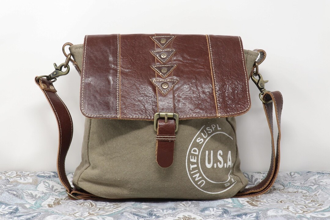 Military Green Shoulder Bag Medium Size Women's Western Purse USA