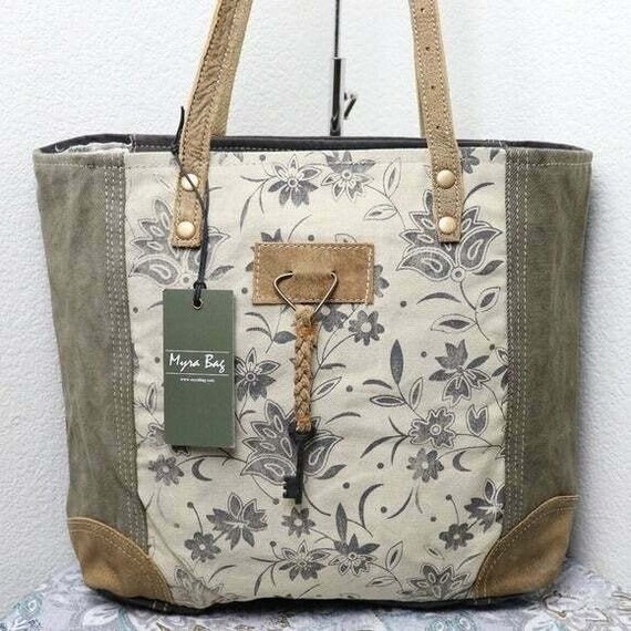 NEW Myra Bag Large Canvas Tote Bag Purse for Women Shoulder - Etsy