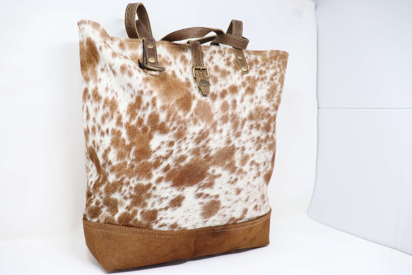 NUEVO Bolso de cuero de vaca grande bolso de cuero y piel real | Etsy