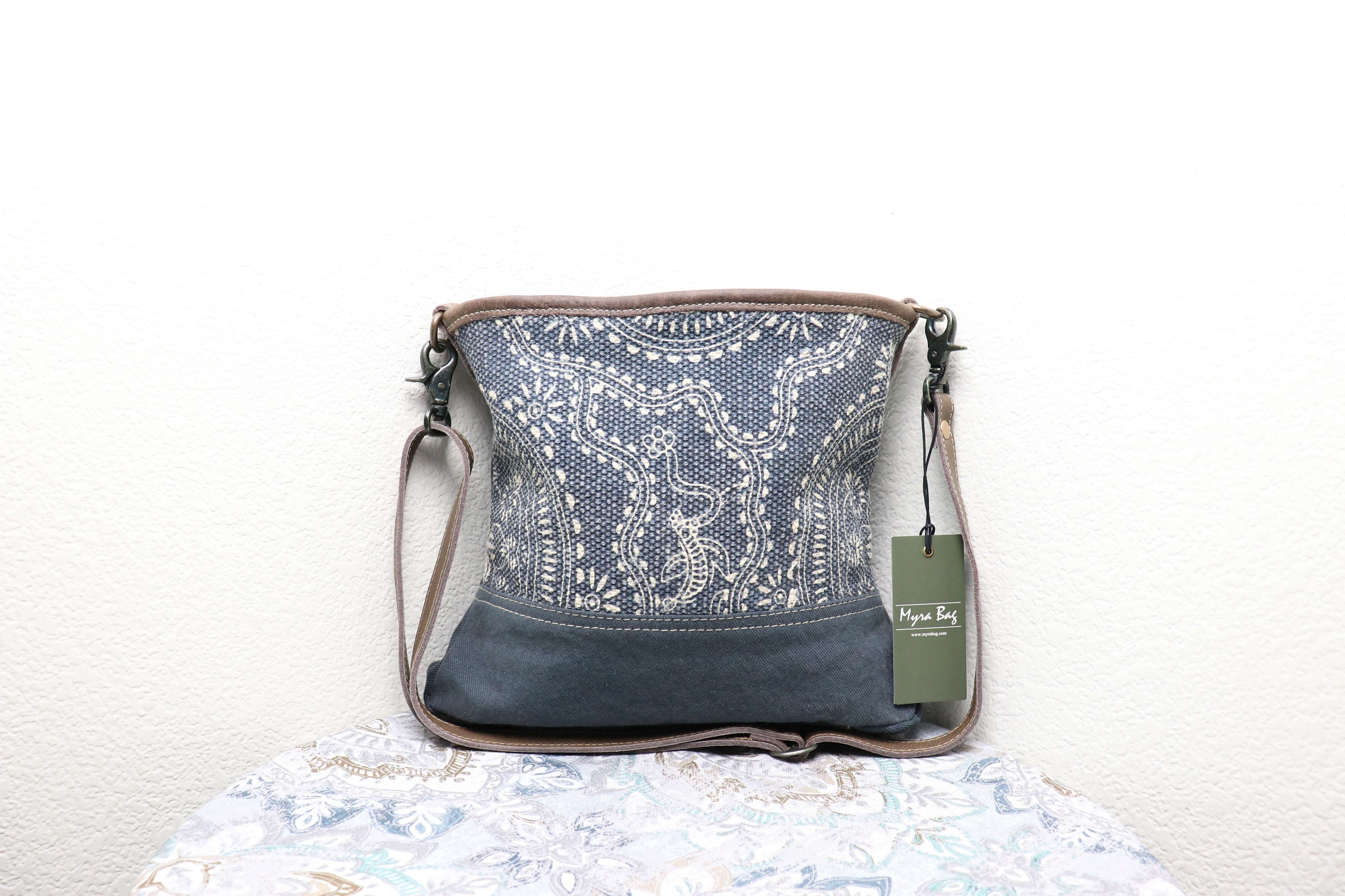 NEW Myra Bag FLORAL SWIRL Shoulder Bag Canvas Purse Leather | Etsy