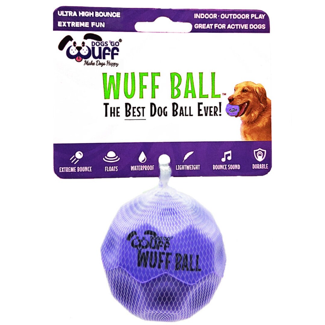 WUFF BALL Fetch Ball for Dog Toy, High Quality Fun Durable Ultra BOUNCY