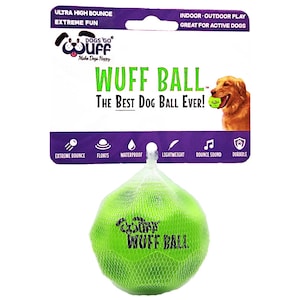 WUFF BALL Fetch Ball for Dog Toy, High Quality Fun Durable Ultra BOUNCY Ball