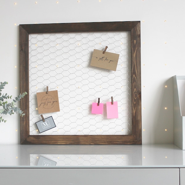 French Style Rustic Wire Memo Board, Peg Board, Organiser, Kids Playroom, Craft Room.