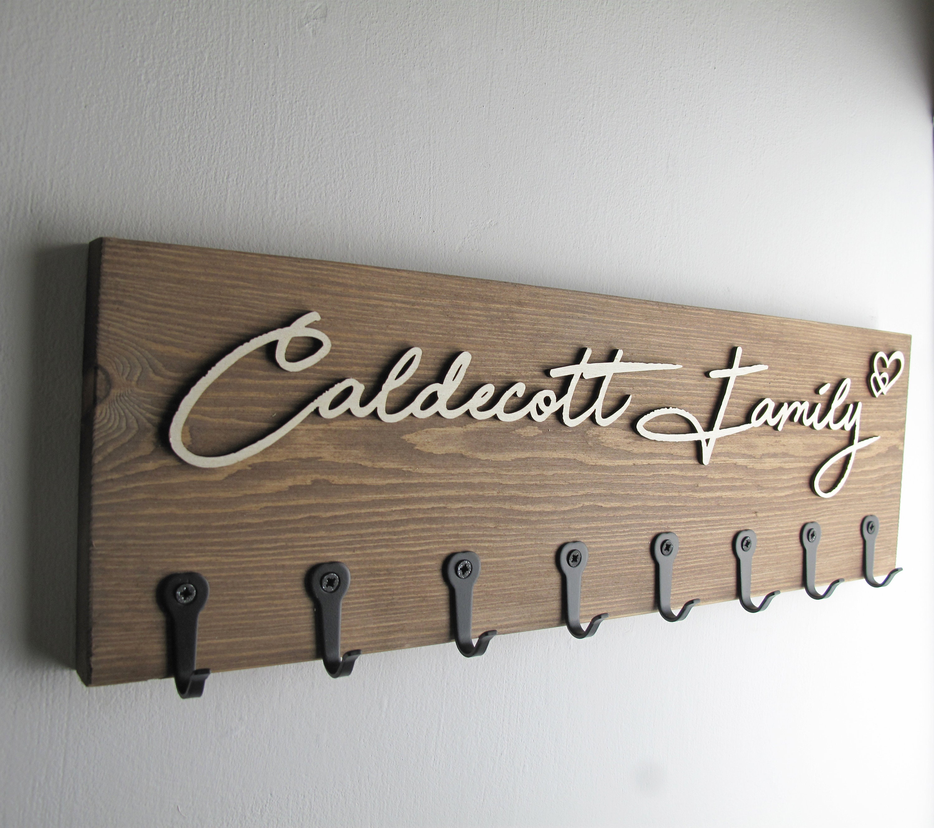 Large Key Holder With Eight Hooks Keys or Fully Etsy UK