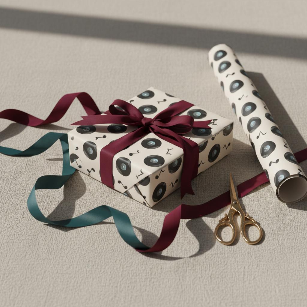 Vinyl Record Gift Wrapping Paper: Music Lover's Retro Design - Etsy UK