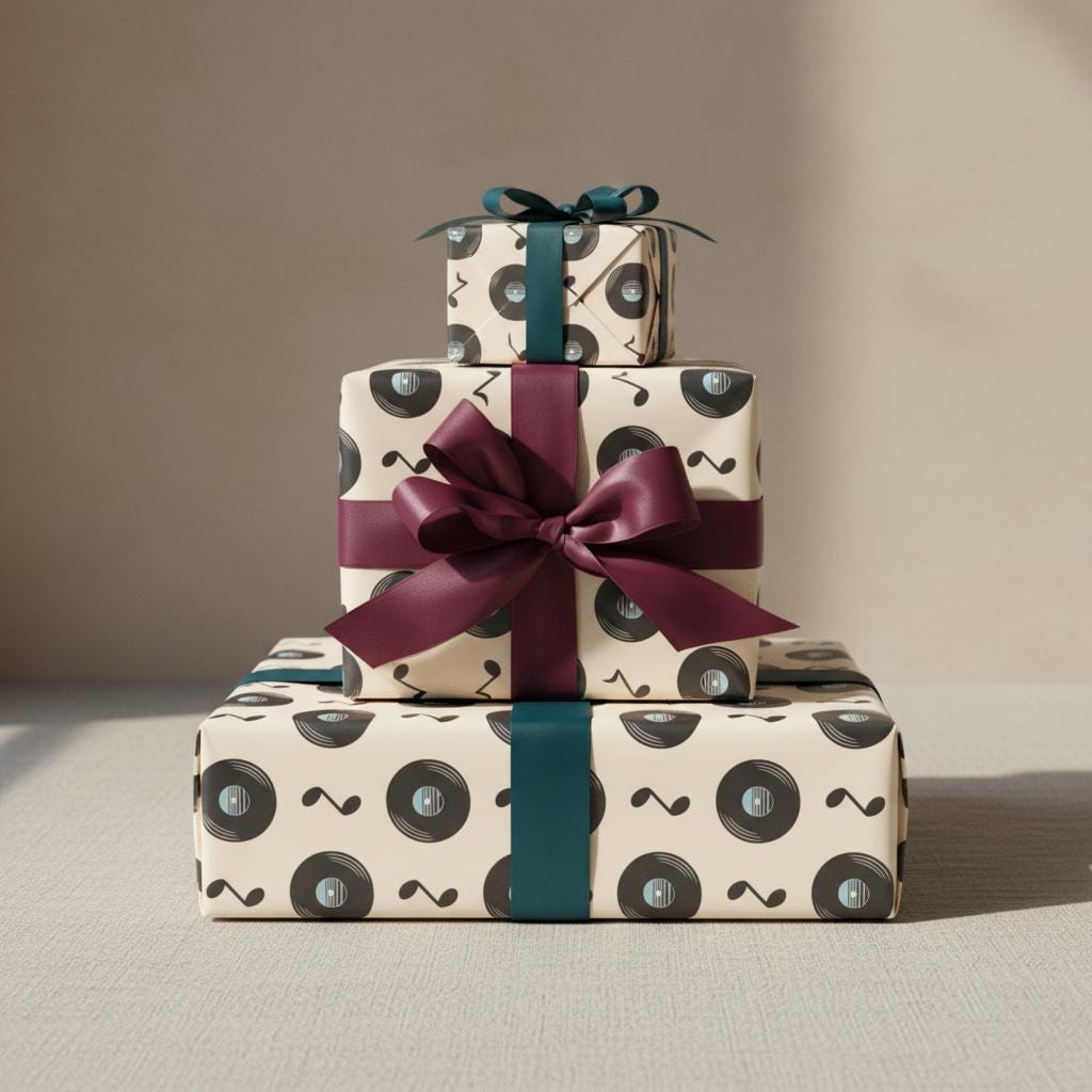 Vinyl Record Gift Wrapping Paper: Music Lover's Retro Design - Etsy UK