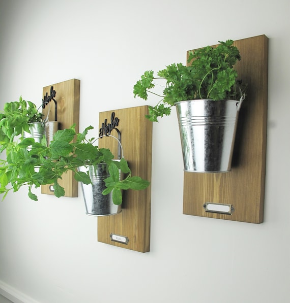Wall Mounted Herb Garden Planter Wall Hanging Herb Planters, 3 Tiered