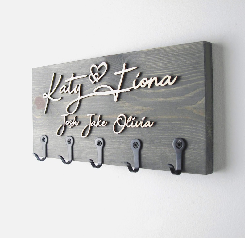 "Grey Finish – Fully Personalised"
"Modern Neutral with Raised Lettering"
"Ideal for couples, families or pets"