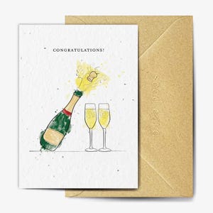 Cartes de félicitations et de voeux de mariage, cartes de semences, avec message manuscrit envoyé directement au destinataire.