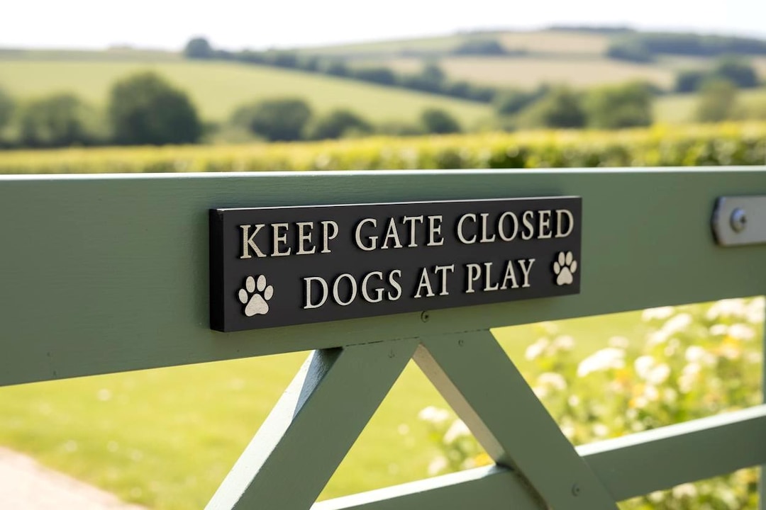 Personalised Handcrafted Gate Sign With Raised Design | Premium Outdoor ...
