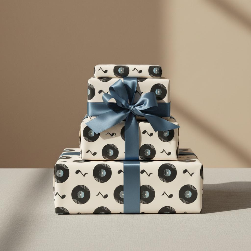 Vinyl Record Gift Wrapping Paper: Music Lover's Retro Design - Etsy UK