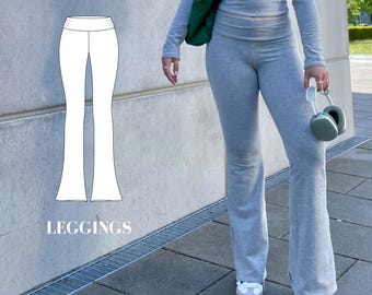 Fold Over Leggings Waistband Pattern Size 34-56 German English