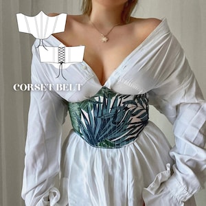 Corset - Belt Sewing Pattern - Size 34-50 - German & English Instructions vintageBambi Corset sew yourself PDF Digital Download