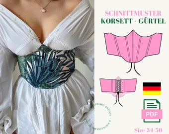 Corset - belt pattern - German instructions