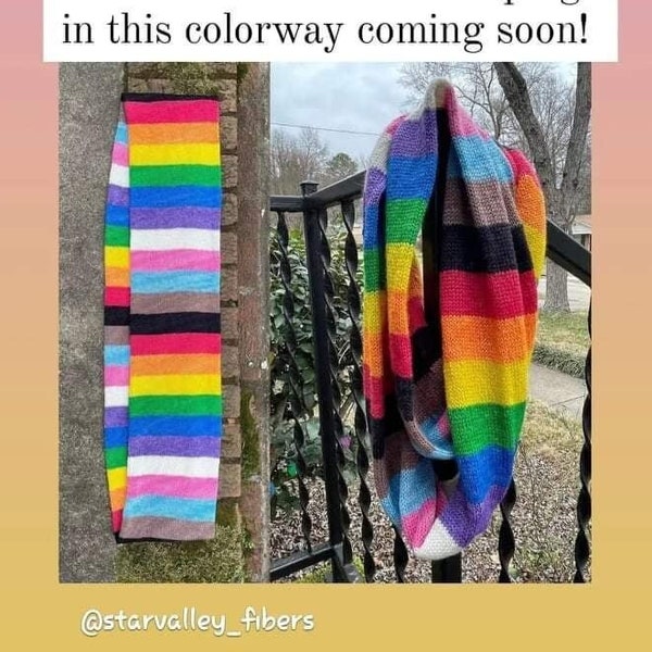 PRIDE Flags- Inclusive Pride / Rainbows | Self-striping | Variegated | mini skein sets | PRIDE Inclusive Rainbow colors!