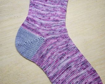 Einfaches No-Wrap Heel Sock Strickmuster: Cuff-Down oder Toe-Up (PDF-Muster)