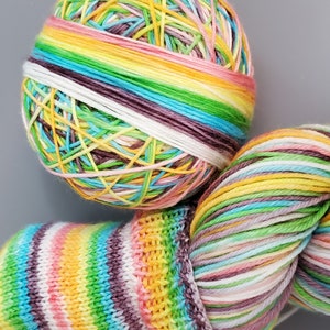 Rainbows LIGHTS - Rainbows Kaylan yarn  | Self-Striping Sock Yarn | Wool & Nylon | Hand-dyed | RAINBOW colors