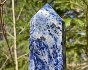 Sodalite Tower, XL Sodalite Tower, Statement Crystal, EarthSistaGems