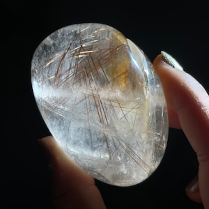 Collectors Fiery Red / Orange Colour Rutile, Small Freeform, Polished Rutile Quartz, Brazil, EarthSistaGems