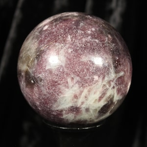 GALAXY Lepidolite Sfera, Lilla Lepidolite Sfera, 80 mm, Grande Sfera di Cristallo, Ansia di Sollievo, Brasile, TerraSistaGems