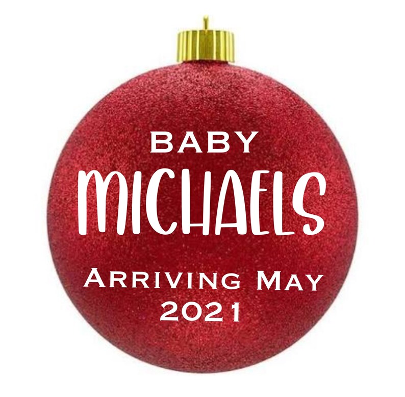 Personalized Christmas ornament pregnancy announcement Holiday Pregnancy Reveal Ornament Christmas Pregnancy Announcement