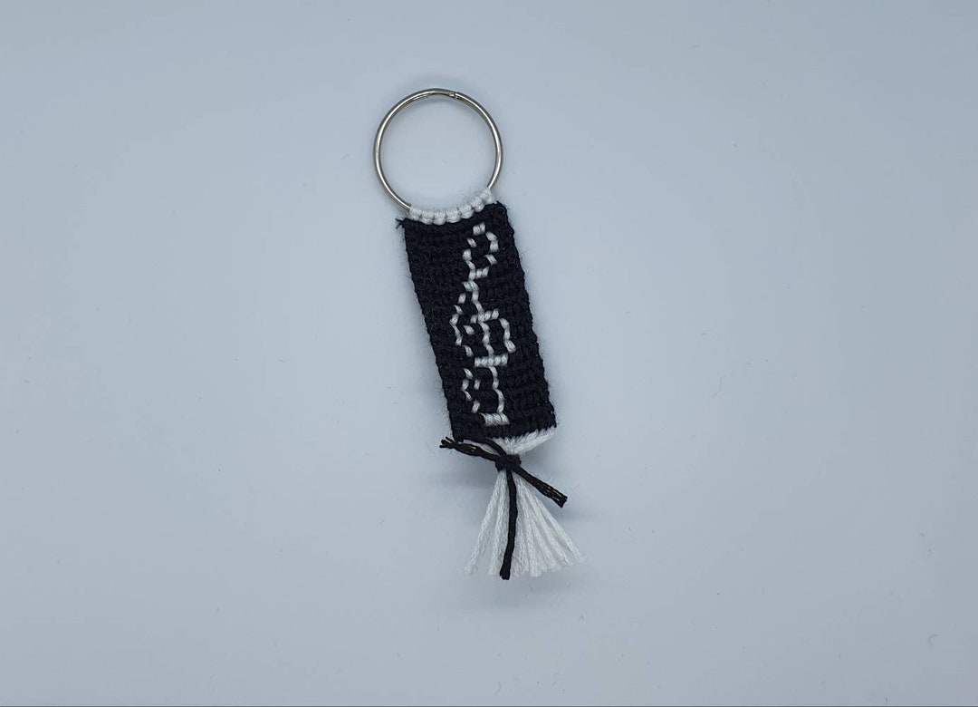 Key Ring Note Treble Clef Keyring, Music Note Keyring, Musician Gift, Macrame Keyring ...