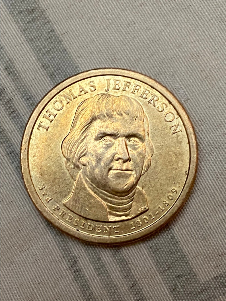 Thomas jefferson 1 dollar coin 1801 1809 etsy