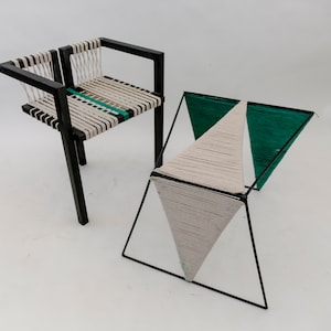 Contemporary Metal coffee table set image 1