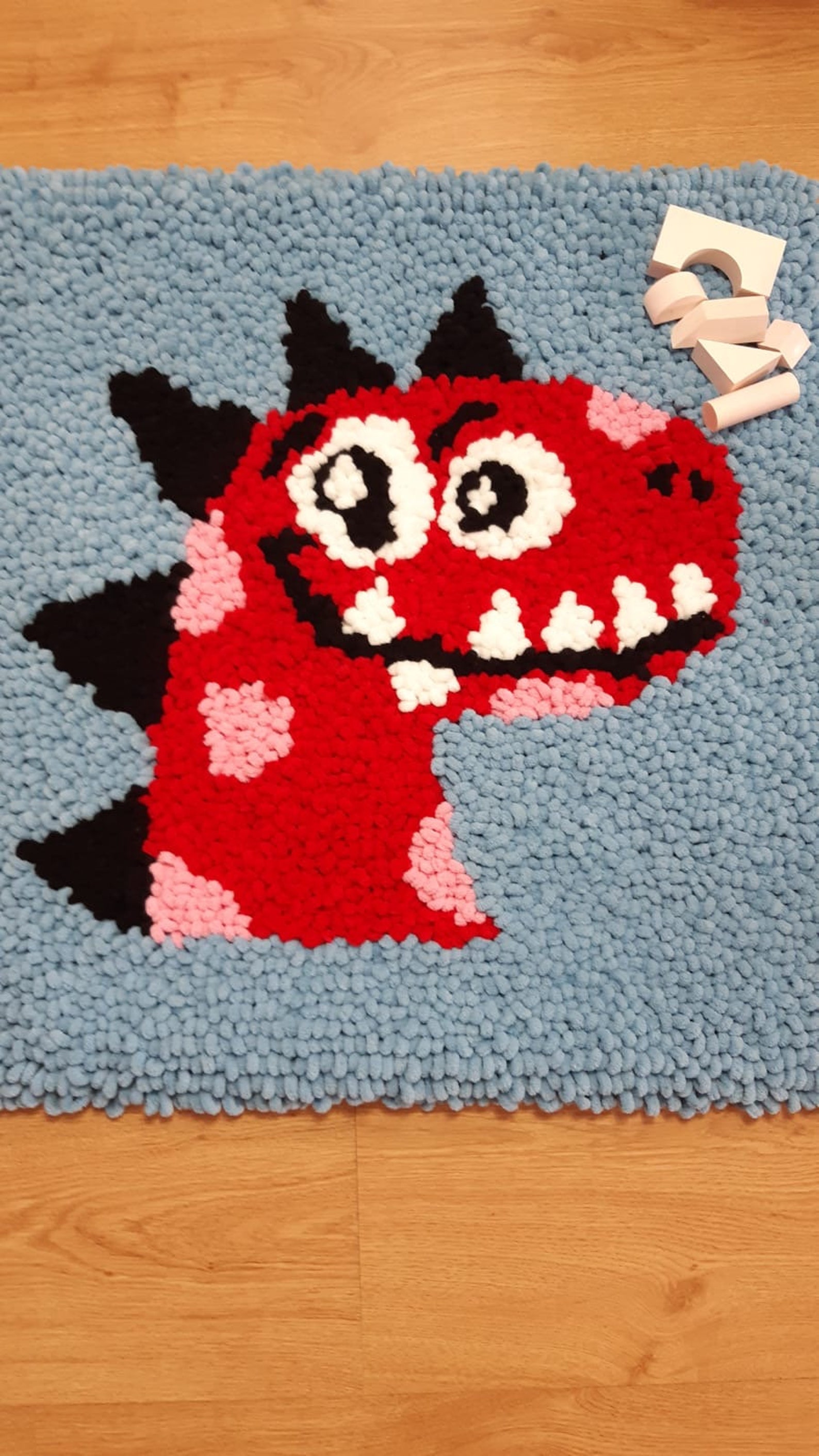 Dino rug Dinosaur rug Dinosaur Decor Nursery rug Handmade Etsy