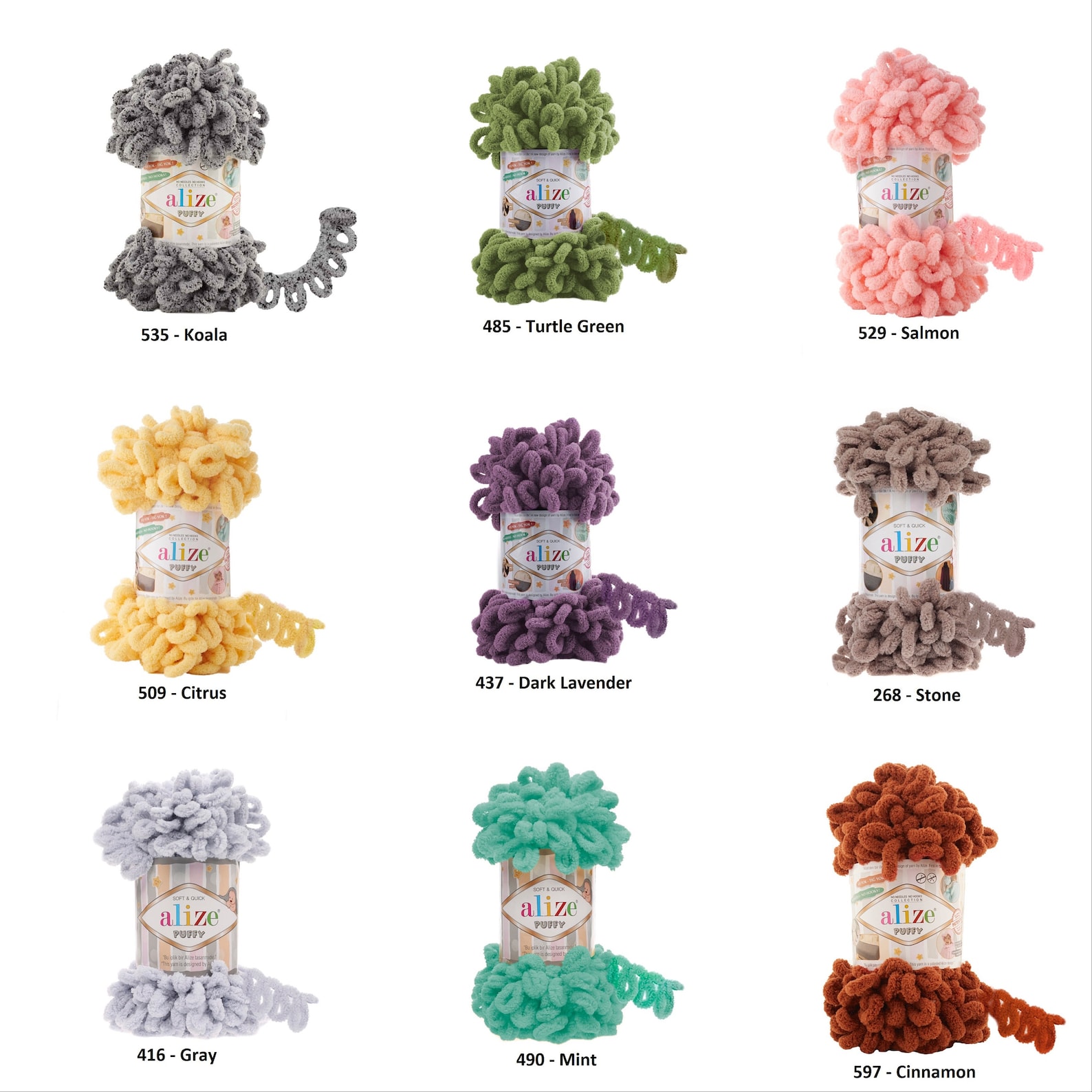 Alize Puffy Loop Yarn No Needle No Hook Hand Knitting Etsy