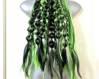 Set of 2 Festival Rave braids bubble braids rave hair