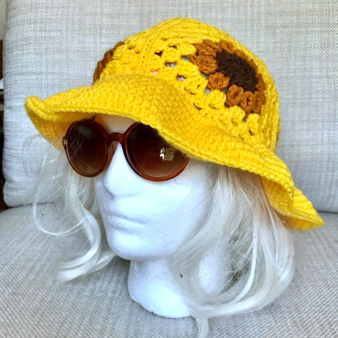 Fun Indie Aesthetic Sunflower Crochet 