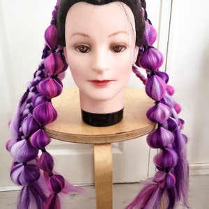 Custom Set of 2 Festival Rave braids bubble braids rave hair custom made