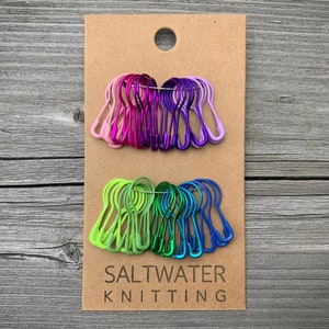 NEON RAINBOW Bulb Pin Stitch Markers / Progress Keepers for Knitting / Crochet - Set of 40 Colourful Bulb Pins