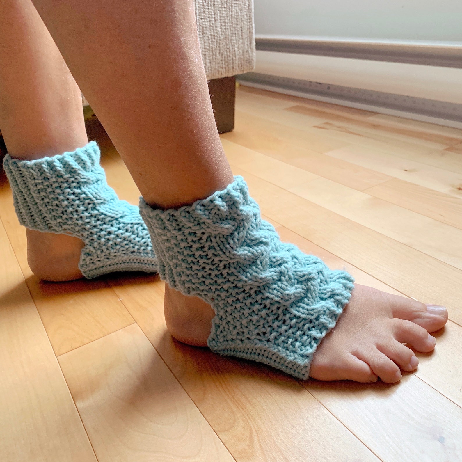 KNITTING PATTERN Yoga Sock / Dance Sock / Toeless Sock Etsy