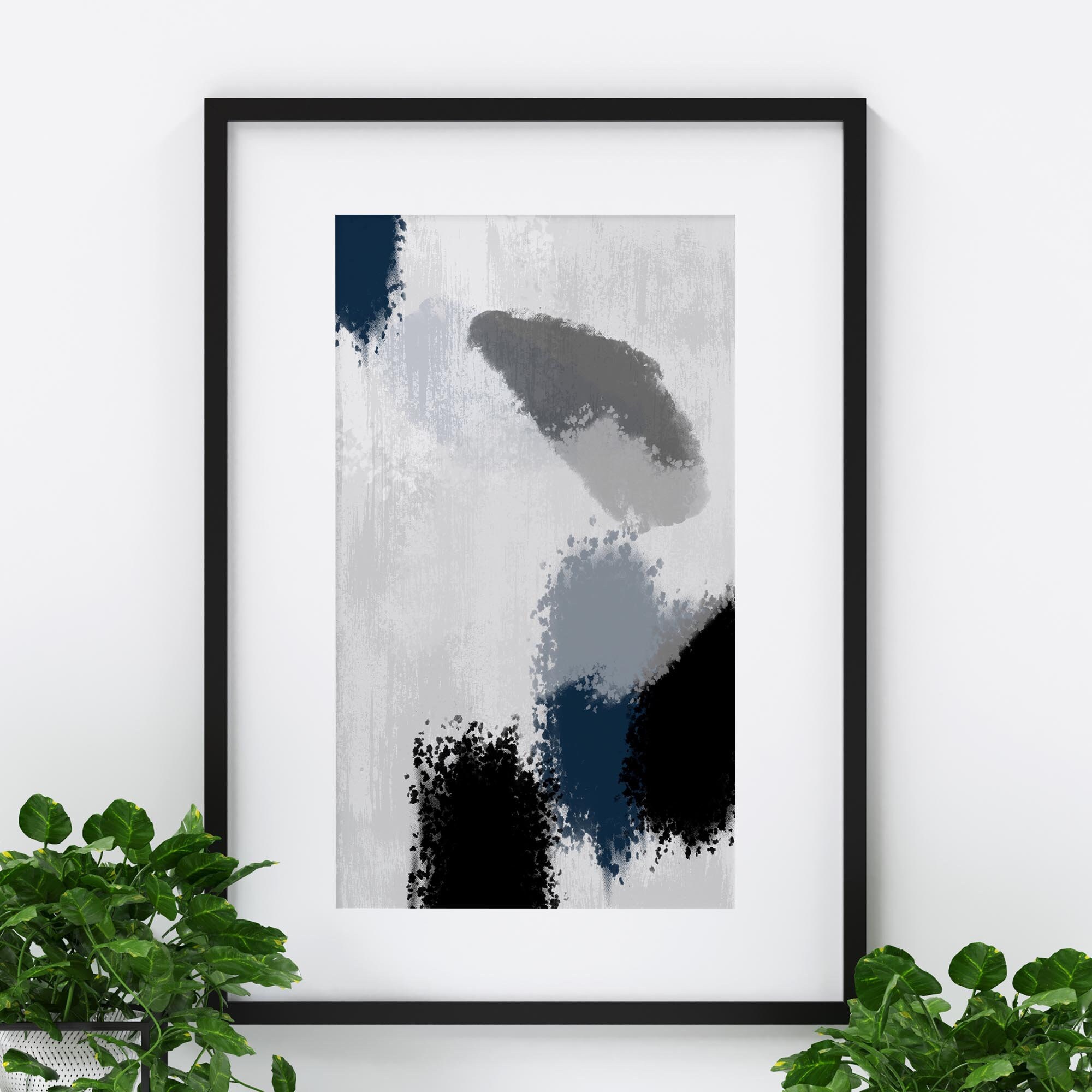 Neutral Decor Black Neutral Wall Art Instant Download Printable Abstract Grey Black Art Abstract Brushstroke Art Neutral Wall Prints