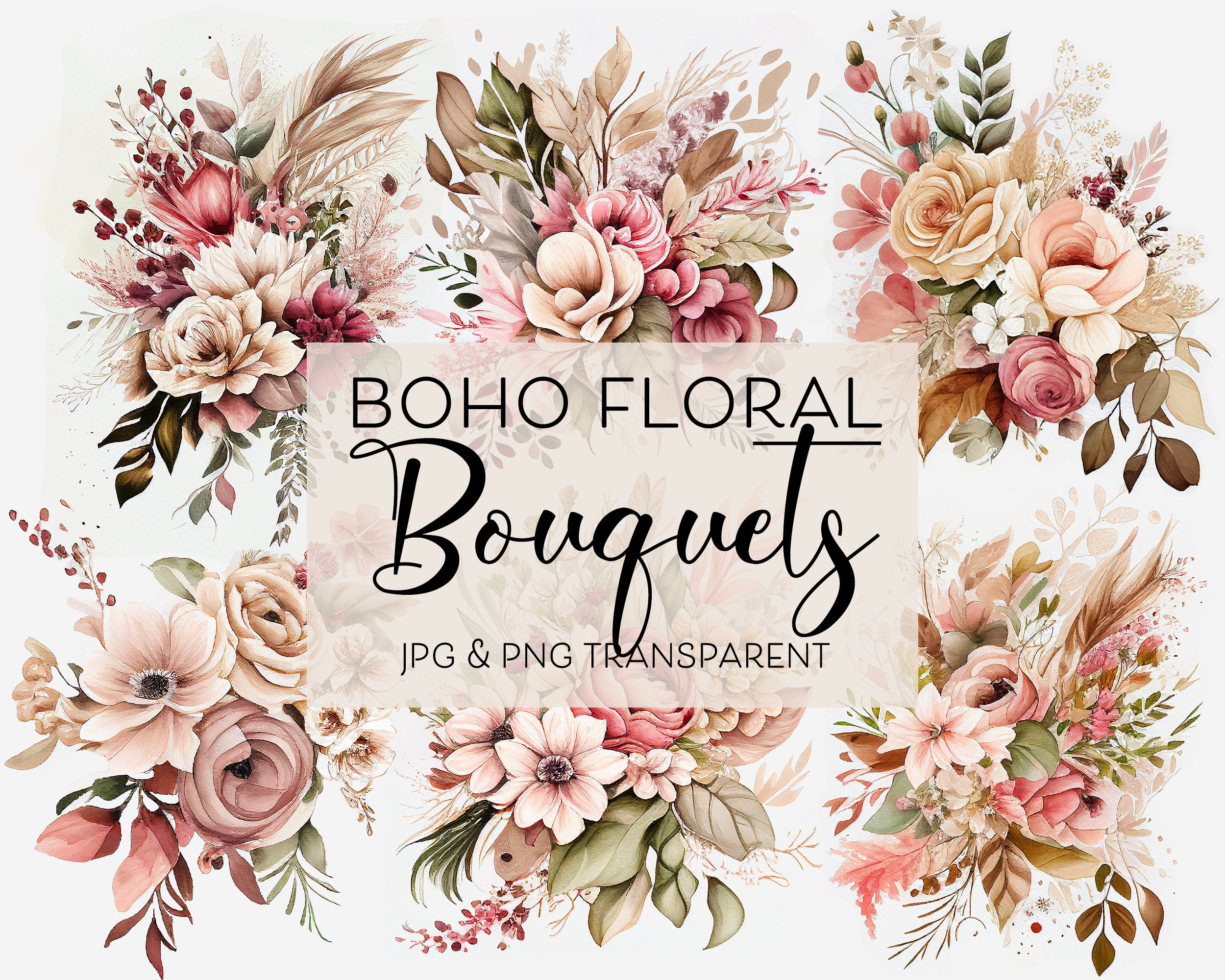 boho vibes flowers Sticker for Sale by mlloydlettering