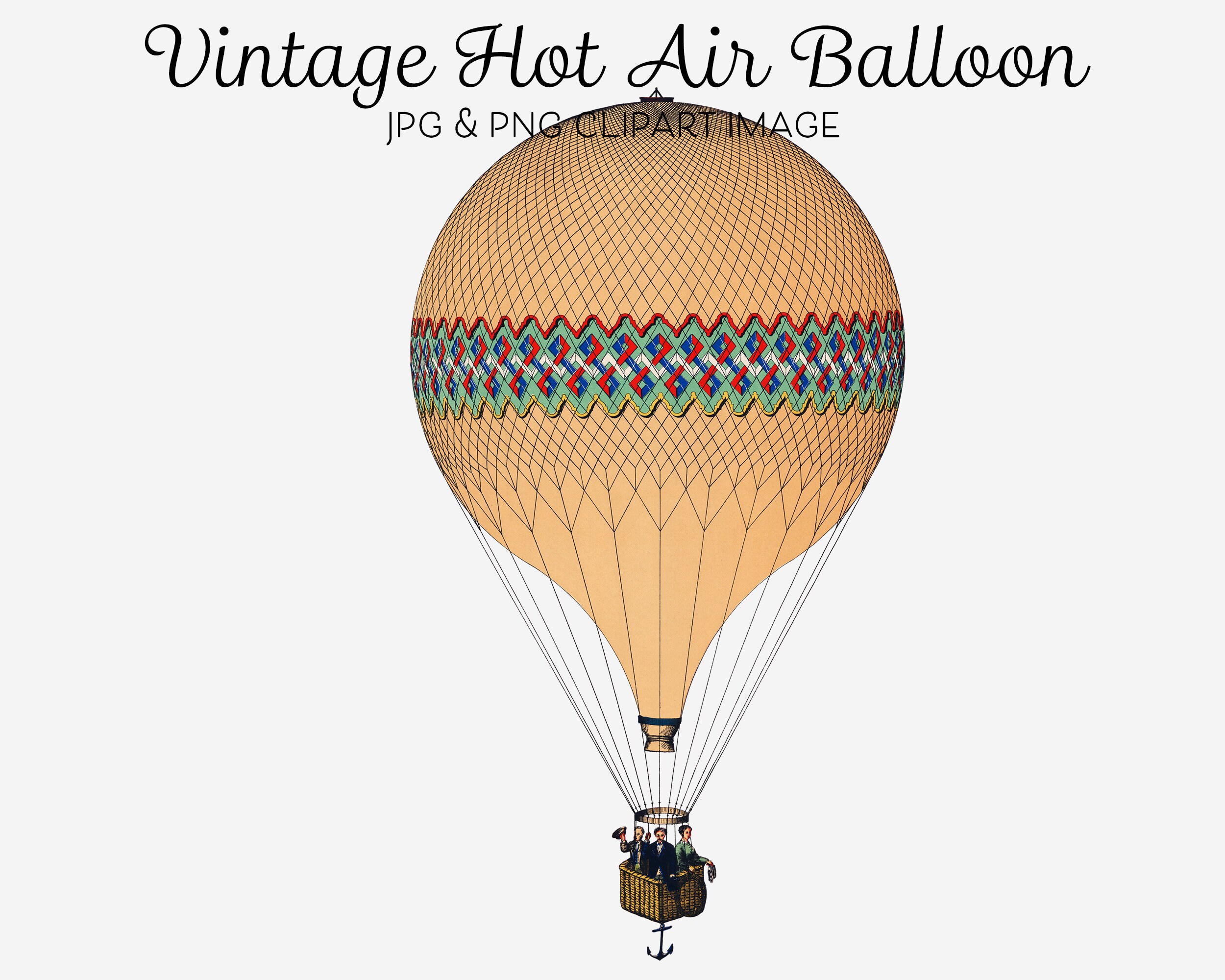 Vintage Hot Air Balloon Clipart