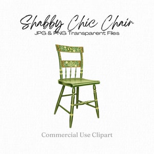 Shabby Chic Wohnkultur Clipart, kommerzielle Nutzung, grüner Stuhl png, Stuhl Clip Art, 1938 antike Möbel Malerei, Lawrence Flynn Kunstwerke