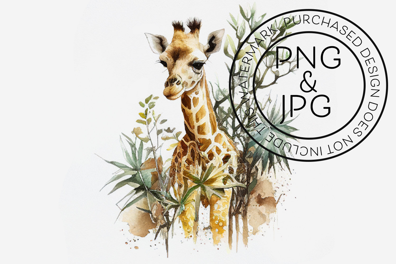 Baby Giraffe Clipart Bundle Cute Baby African Savannah - Etsy