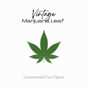 Marijuana png Marijuana Leaf Clipart Marijuana Clothing Sublimation File Commercial Use Vintage Illustration Instant Download Printable Art